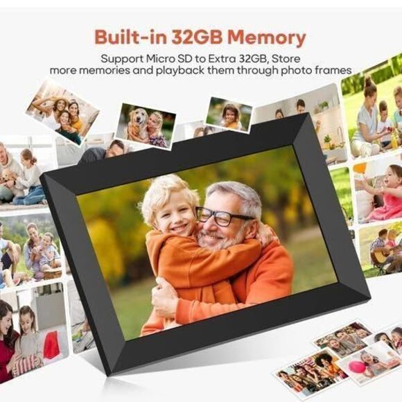 Smart WiFi photo frame Frameo 10.1" – HD digital picture frame with auto-rotate - Picture 4 of 6